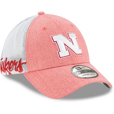 Men's New Era Scarlet Nebraska Cornhuskers Logo Turn 39THIRTY Flex Hat