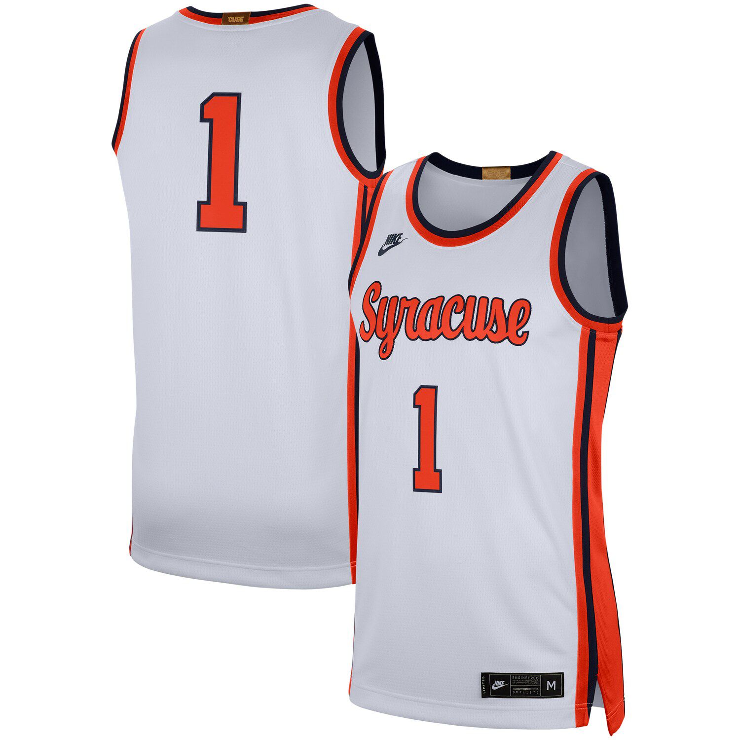 Syracuse Nike Elite Basketball Jersey #1 Blue Men's Size Large