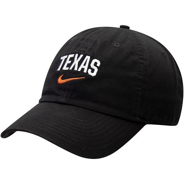 Men's Nike Black Texas Longhorns Heritage 86 Arch Adjustable ...