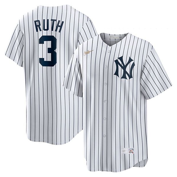 Men's New York Yankees Babe Ruth Nike Gray Road Cooperstown Collection  Player Jersey