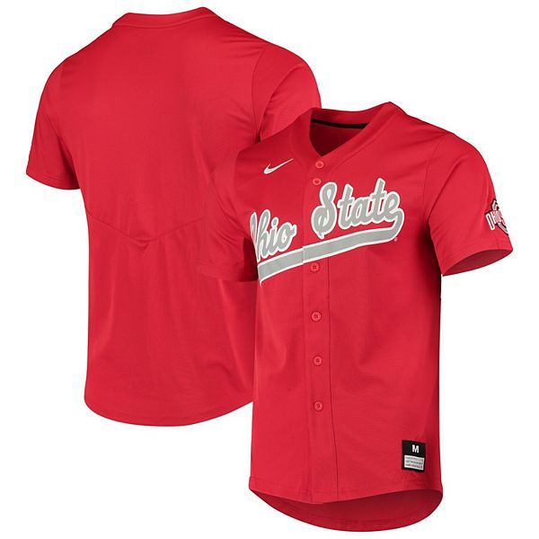 New Men's Nike Sportswear Americana Baseball Jersey Size S  Sail/Habanero Red $85