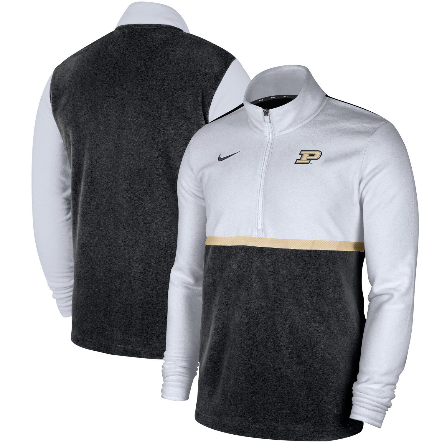 nike men's white quarter zip