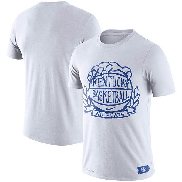 Men's Nike White Kentucky Wildcats Basketball Crest Performance T-Shirt
