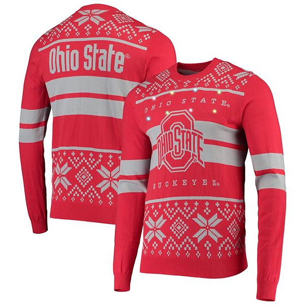 ohio state light up christmas sweater