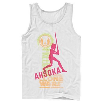 Men's Star Wars Clone Wars Ahsoka Silhouette Poster Tank Top