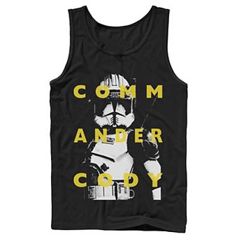 Men's Star Wars: Clone Wars Commander Cody Text Overlay Tank Top
