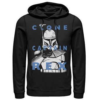 Men's Star Wars: Clone Wars Clone Captain Rex Text Overlay Hoodie