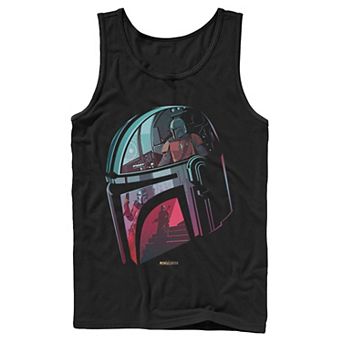 Men's Star Wars The Mandalorian Helmet Reflection Tank Top