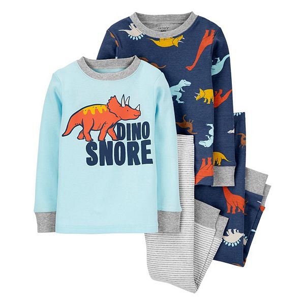 Toddler Boy Carter's 4-Piece Dino-Snore Pajama Set