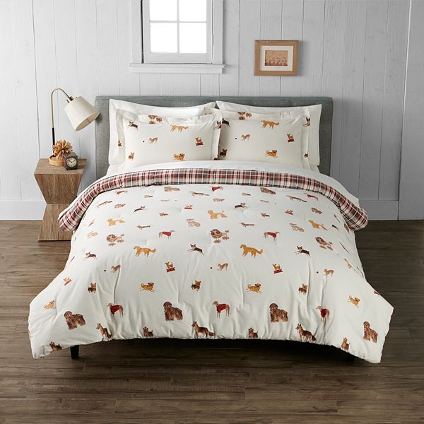 Cuddl Duds Dogs Heavyweight Flannel, Duvet Covers With Dogs On Uk