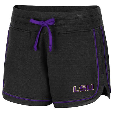 Women's Colosseum Black LSU Tigers Lil Sebastian Tri-Blend Shorts