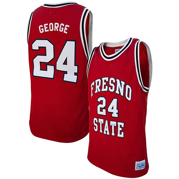 Men's Original Retro Brand Paul George Red Fresno State Bulldogs Alumni  Basketball Jersey