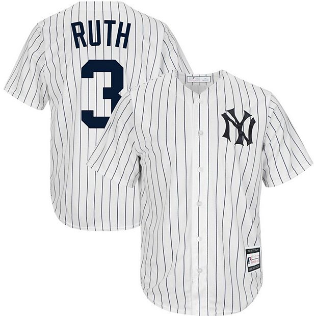 Men's Babe Ruth White New York Yankees Big & Tall Home Cooperstown  Collection Replica Player Jersey