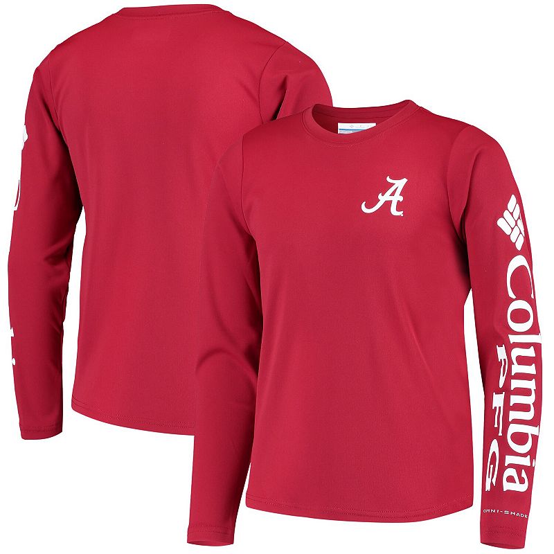 UPC 193553494133 product image for Youth Crimson Alabama Crimson Tide PFG Terminal Tackle Long Sleeve Omni-Shade T- | upcitemdb.com