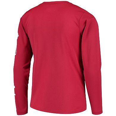 Youth Crimson Alabama Crimson Tide PFG Terminal Tackle Long Sleeve Omni-Shade T-Shirt