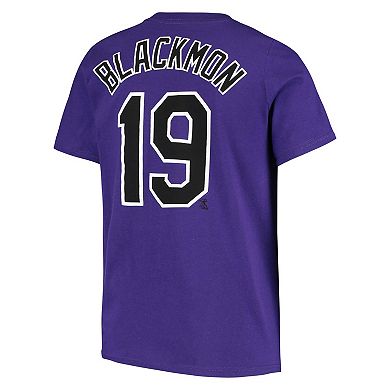 Youth Nike Charlie Blackmon Purple Colorado Rockies Player Name & Number T-Shirt