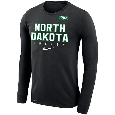 Men's Nike Black North Dakota Hockey Legend Performance Long Sleeve T-Shirt