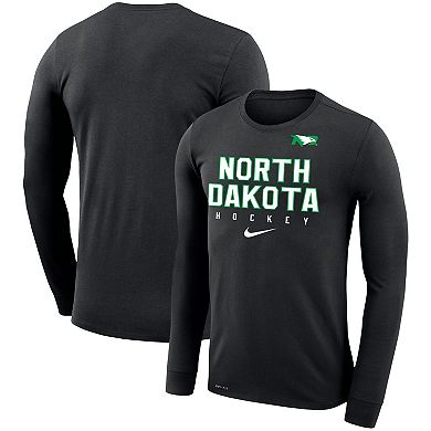 Men's Nike Black North Dakota Hockey Legend Performance Long Sleeve T-Shirt