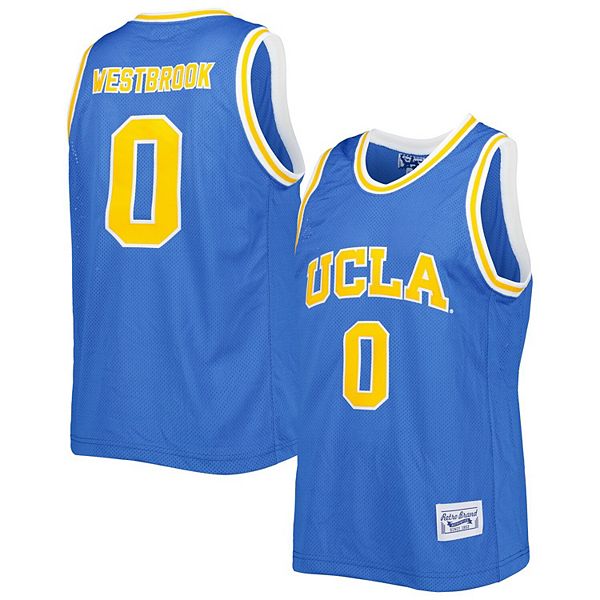 2017 NEW Mens Cheap Throwback Basketball Jerseys #0 Russell Westbrook  Jersey UCLA Bruins Retro Stitched Embro…