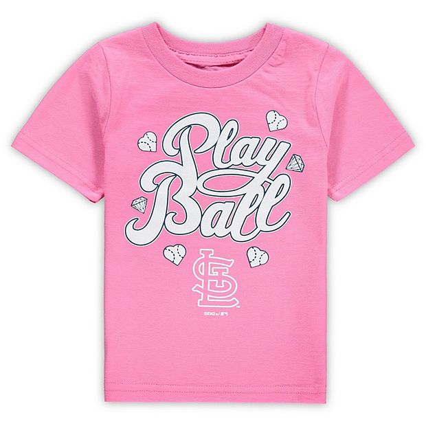 Toddler Pink St. Louis Cardinals Ball Girl T-Shirt