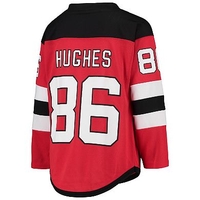 Youth Jack Hughes Red New Jersey Devils Home Player Replica Jersey