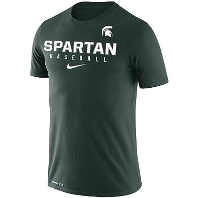 Men's Nike Green Michigan State Spartans Baseball Legend Slim Fit Performance T-Shirt