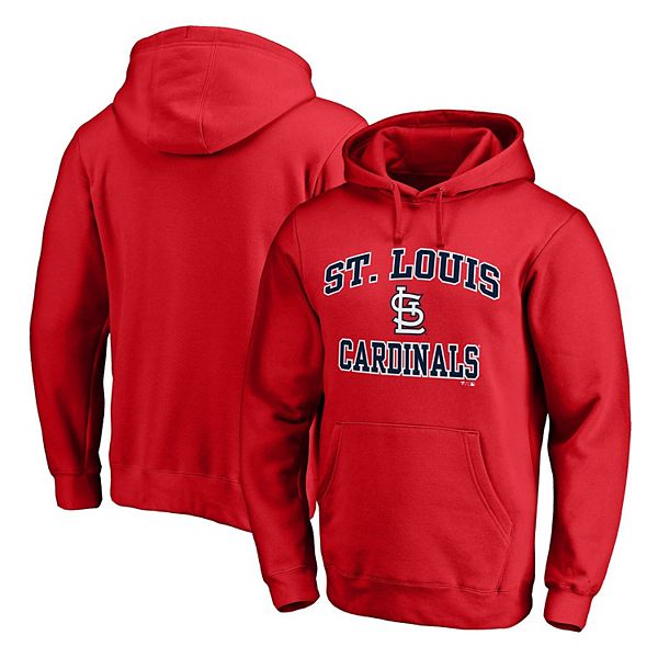 Men's Fanatics Branded Red St. Louis Cardinals Heart & Soul Pullover Hoodie
