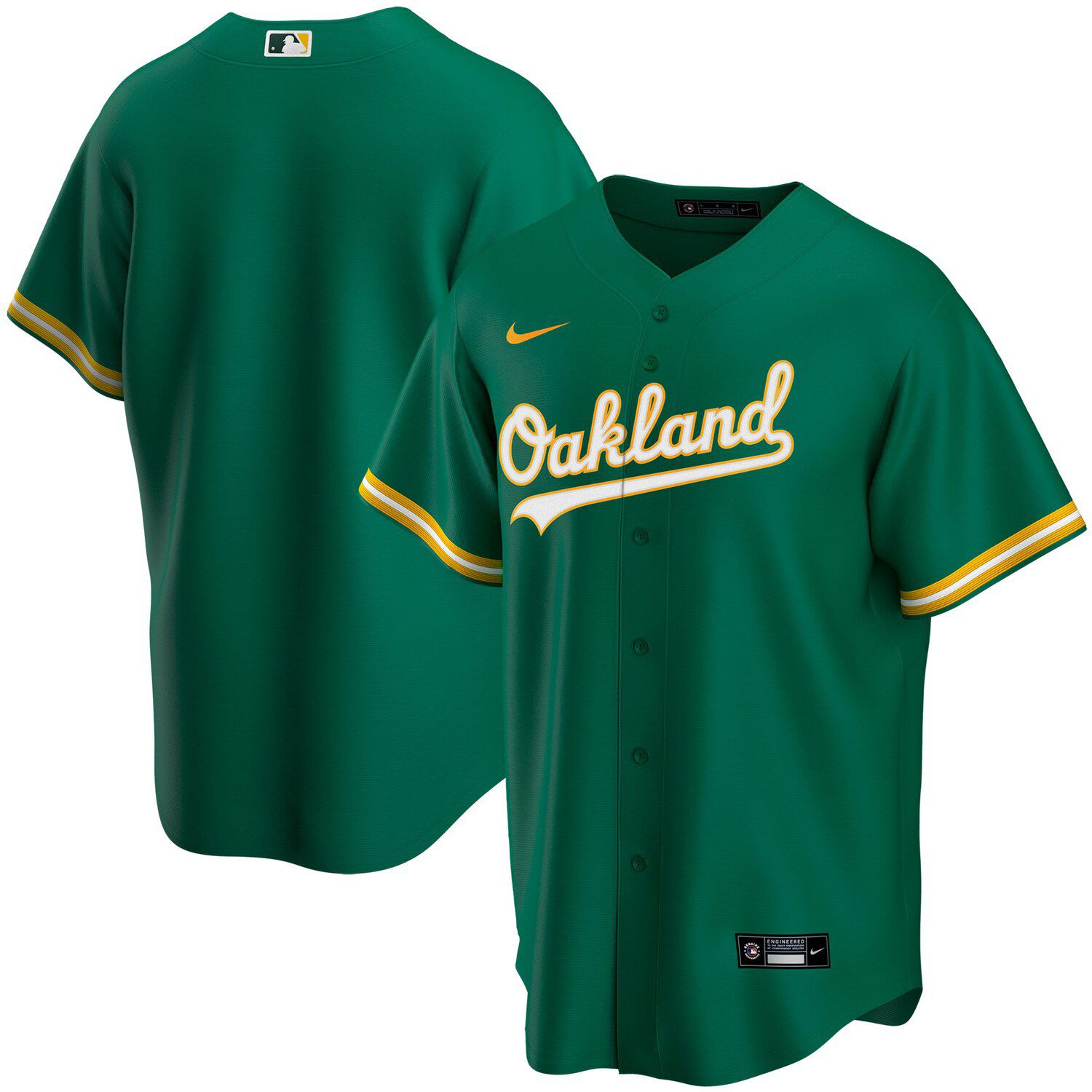 MLB Oakland Athletics Adult Button - Down Jersey 