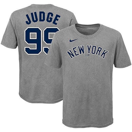 Youth Nike Aaron Judge Heathered Gray New York Yankees Player Name ...