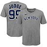 Youth Nike Aaron Judge Heathered Gray New York Yankees Player Name & Number T-Shirt