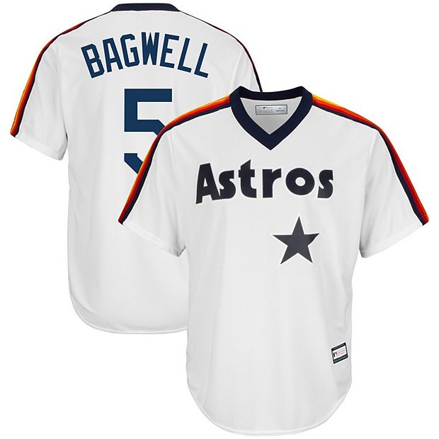 Men's Jeff Bagwell White Houston Astros Big & Tall Home Cooperstown  Collection Replica Player Jersey