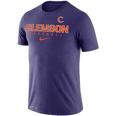 Men's Nike Purple Clemson Tigers Baseball Legend Slim Fit Performance T-Shirt