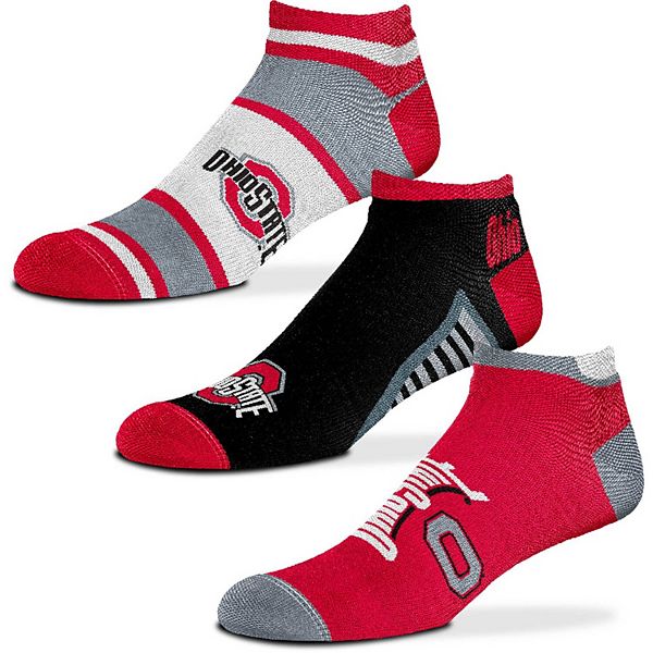Show Me The State Of Ohio Youth For Bare Feet Ohio State Buckeyes Three-Pack Show Me The Money Ankle  Socks