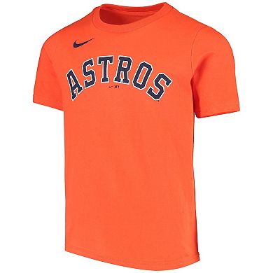 Youth Nike Jose Altuve Orange Houston Astros Player Name & Number T-Shirt