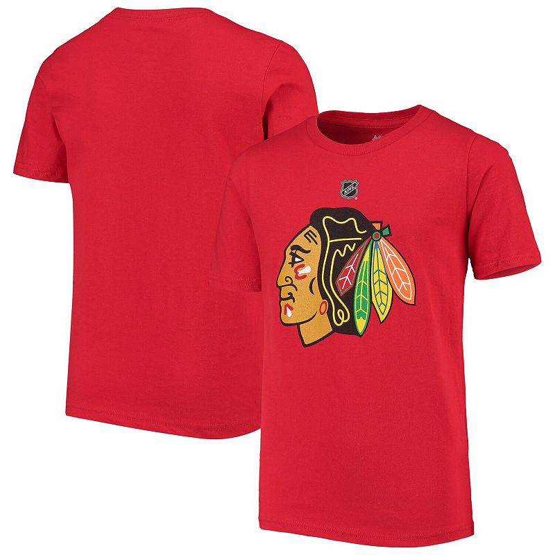Youth Red Chicago Blackhawks Primary Logo T-Shirt, Boys, Size: Youth XL, H