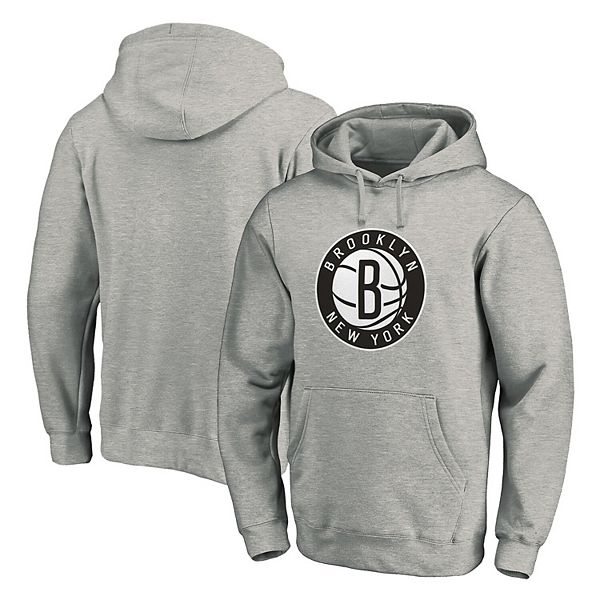 Youth Brooklyn Nets Heathered Gray Lived In Pullover Hoodie