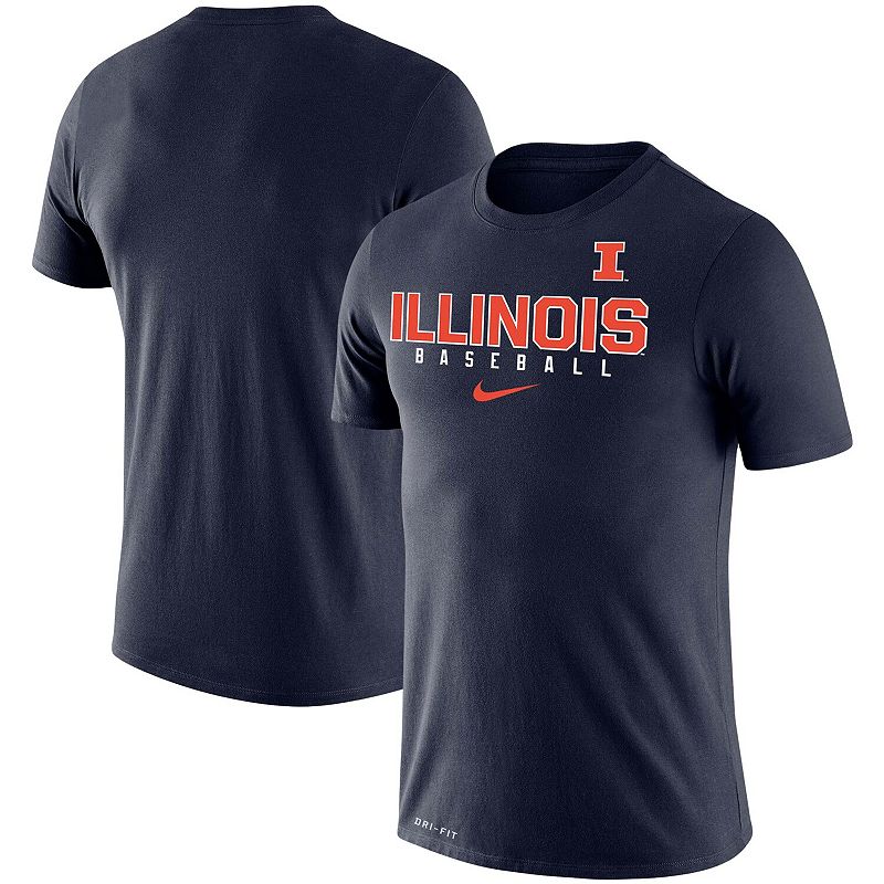 Mens Nike Navy Illinois Fighting Illini Baseball Legend Performance T-Shir