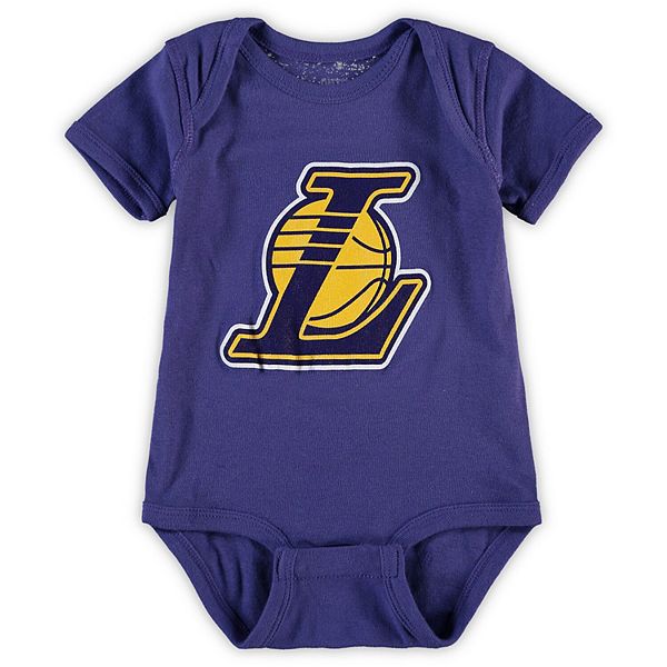 Infant Purple Los Angeles Lakers Primary Team Logo Bodysuit