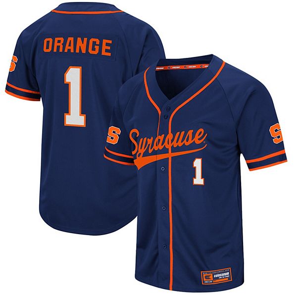 Men's Colosseum Navy Syracuse Orange Turf 'n' Turf Baseball Jersey