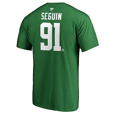 Men's Fanatics Branded Tyler Seguin Kelly Green Dallas Stars Team Authentic Stack Name & Number T-Shirt