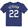 Toddler Nike Clayton Kershaw Royal Los Angeles Dodgers Player Name & Number T-Shirt