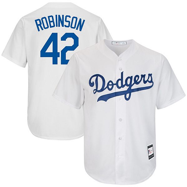 Jackie Robinson Brooklyn Dodgers #42 Majestic Cooperstown Collection  Throwback Jersey - White