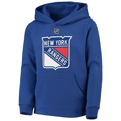 Youth Blue New York Rangers Primary Logo Pullover Hoodie