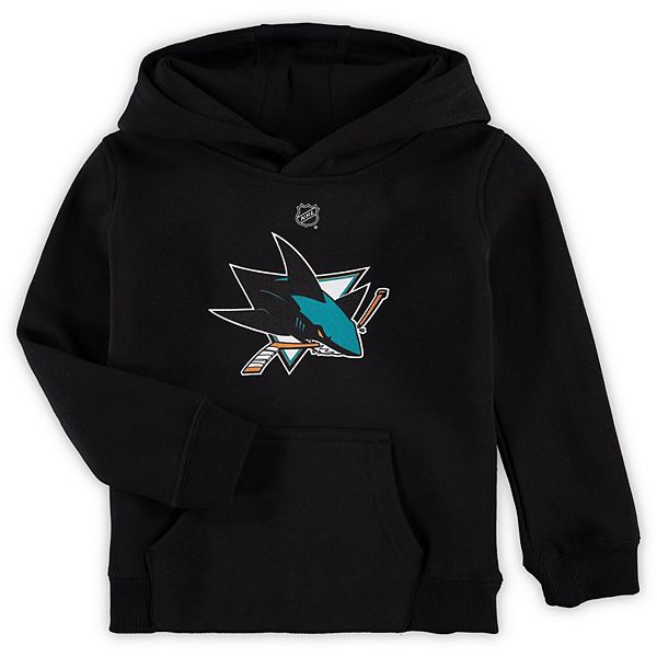 Youth Black San Jose Sharks Primary Logo Pullover Hoodie