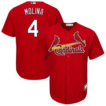 Men's St. Louis Cardinals Yadier Molina Majestic Heathered Gray/Red Big &  Tall Player Raglan 3/4-Sleeve T-Shirt