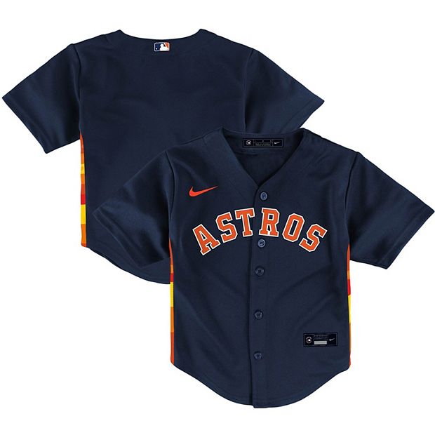 Men's Navy Houston Astros Button-Up Baseball Jersey
