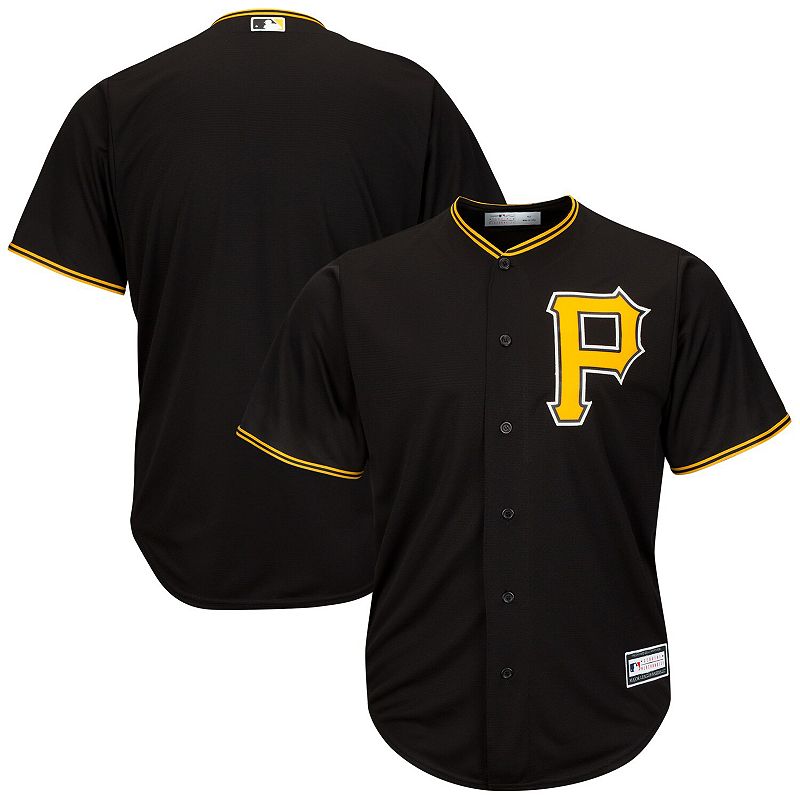 Mens Black Pittsburgh Pirates Big & Tall Replica Team Jersey, Size: XLT, P