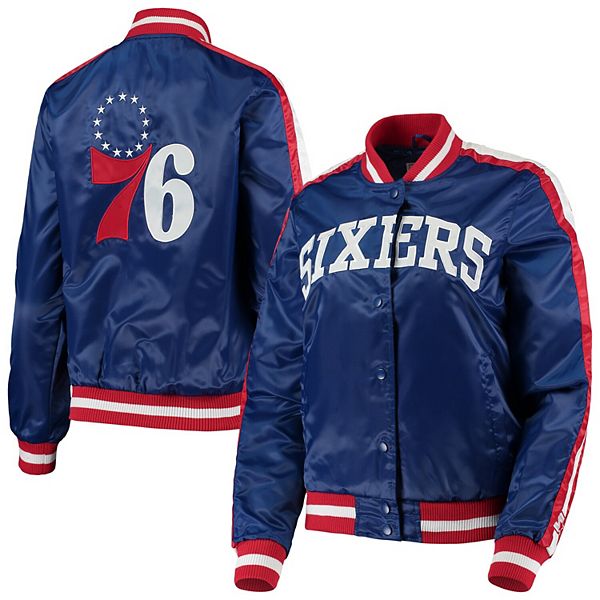 Vintage NBA Philadelphia 76ers Sixers Full-Snap Satin Jacket