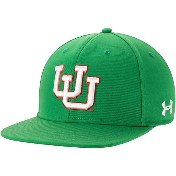Men's Under Armour Kelly Green Utah Utes On-Field Baseball Fitted Hat