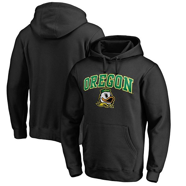 Men's Fanatics Branded Black Oregon Ducks Campus Logo Pullover Hoodie